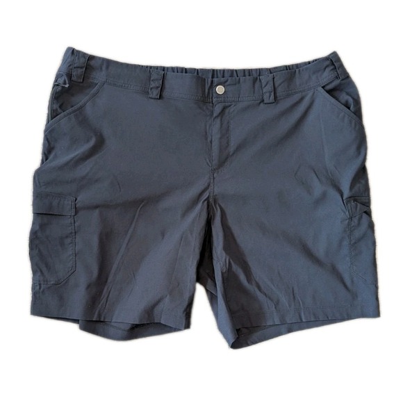 Duluth Pack Pants - Duluth Trading Co Women 24W Dry on the Fly Navy Blue cargo shorts Nylon Stretch